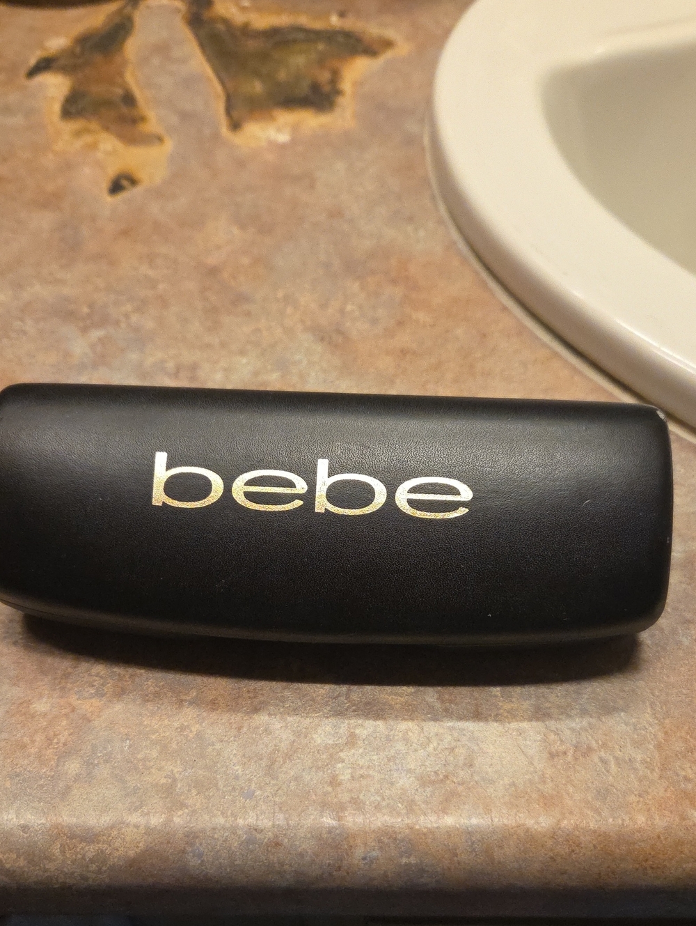 bebe Protective Sunglasses Case with Gold Logo